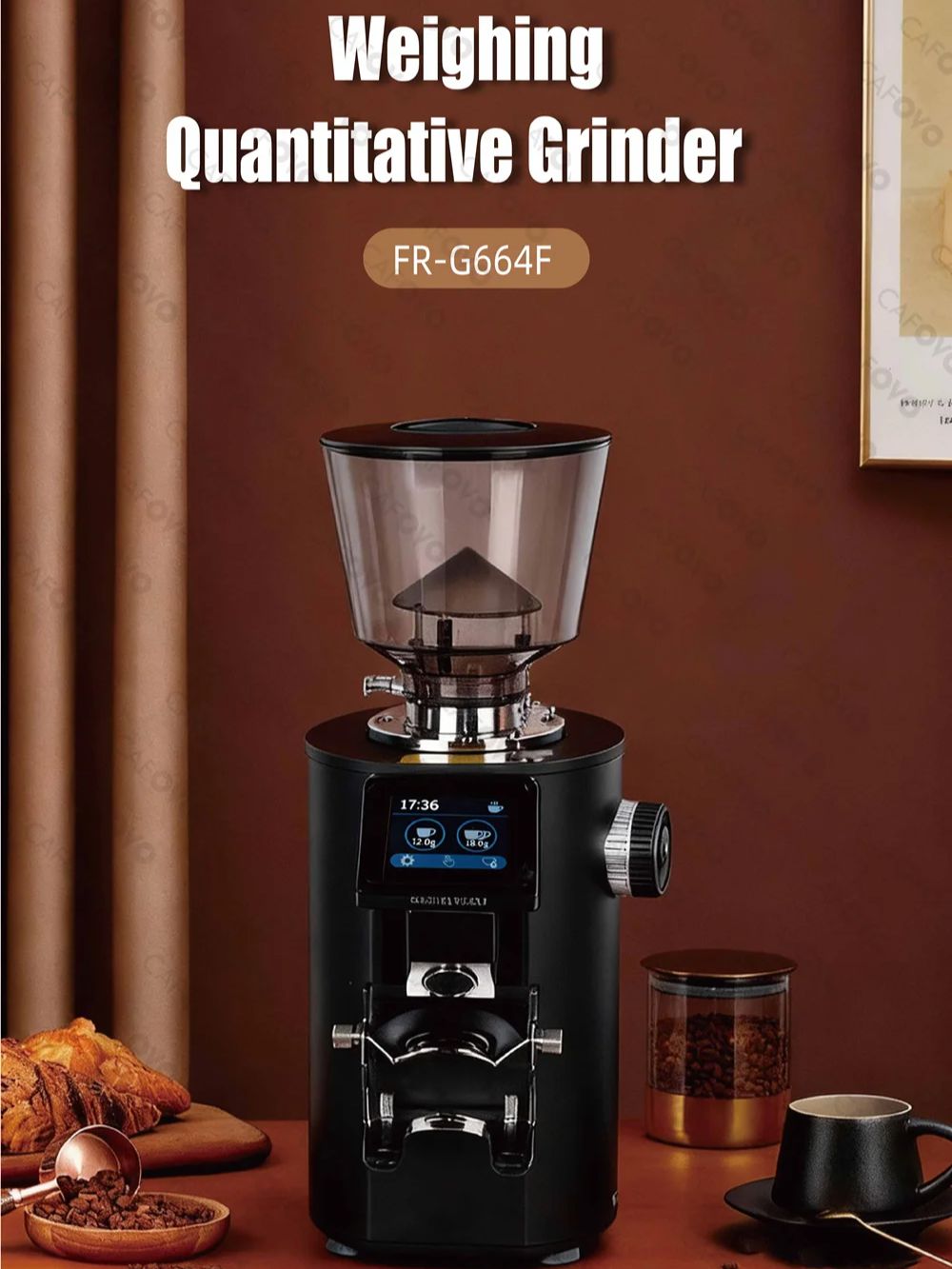 CAFOVO G664F Professional Weig - Coffee Grinder Burr Flat review and price