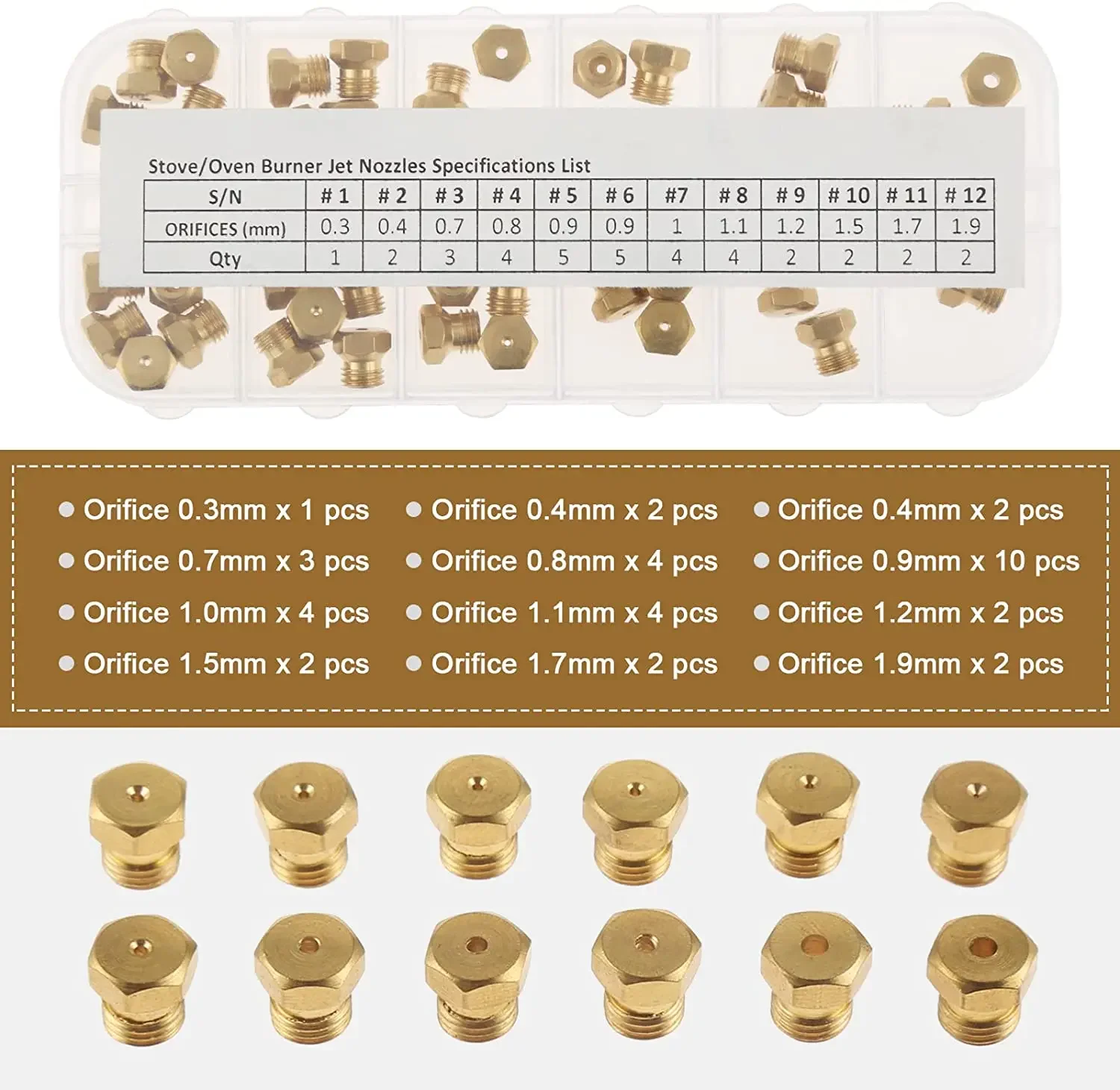 36pcs/1box Solid Brass LP Gas  - Steam Wand Tip review and price