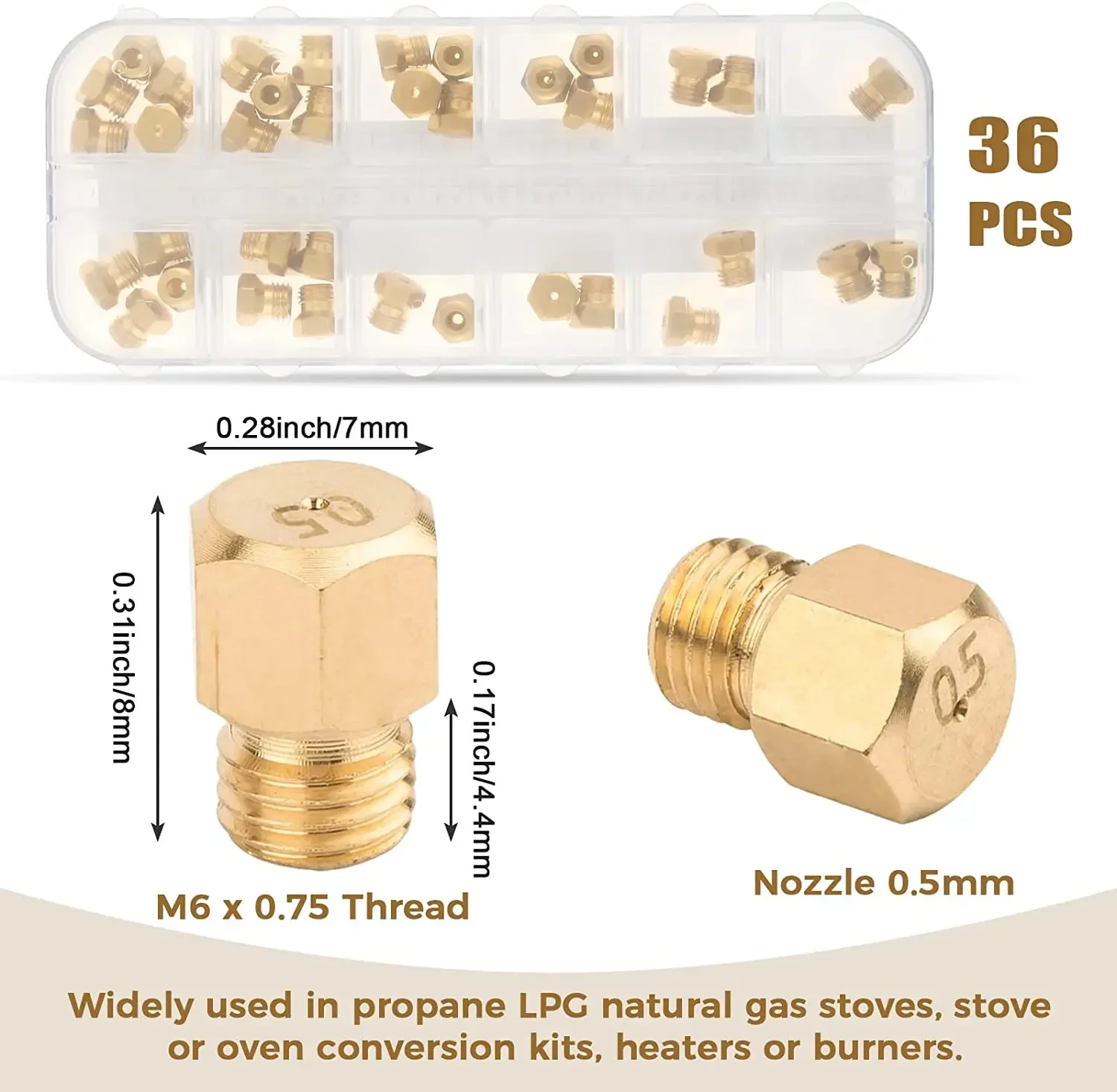36pcs/1box Solid Brass LP Gas  - Steam Wand Tip review and price