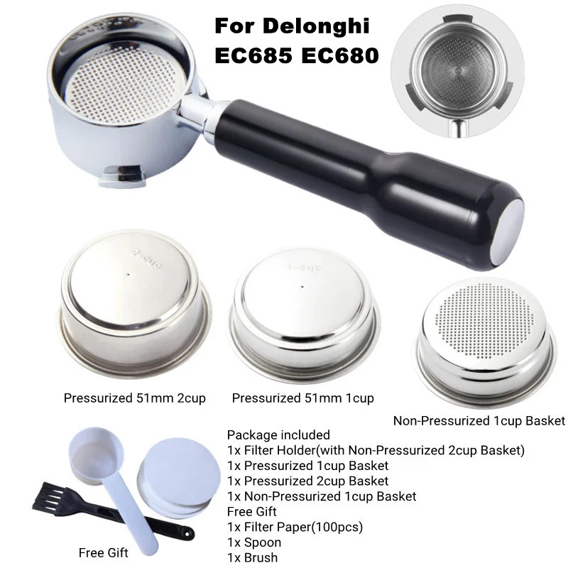 51mm Coffee Bottomless Portafi - Delonghi Espresso Magnifica review and price